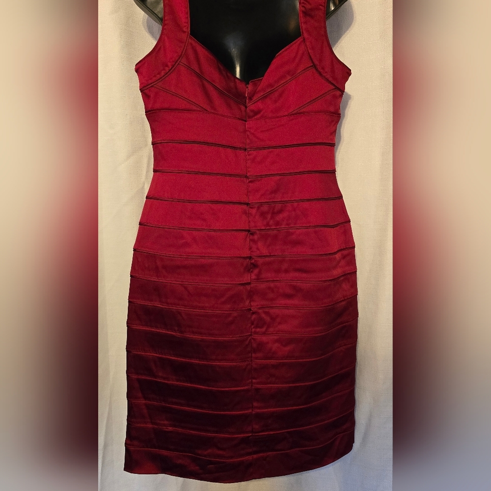 Ralph Lauren Deep Red Mini Dress With Sweetheart Neckline Formal Structured - Picture 6 of 7